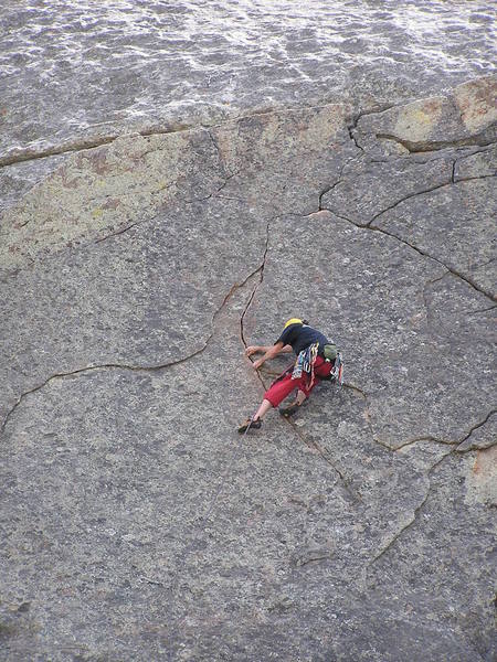 The final crux moves to a jug...