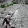 brian heading up the beautiful crack of Slow and Easy...