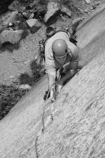 Brian reaching for the next lock, praying that its a good one...