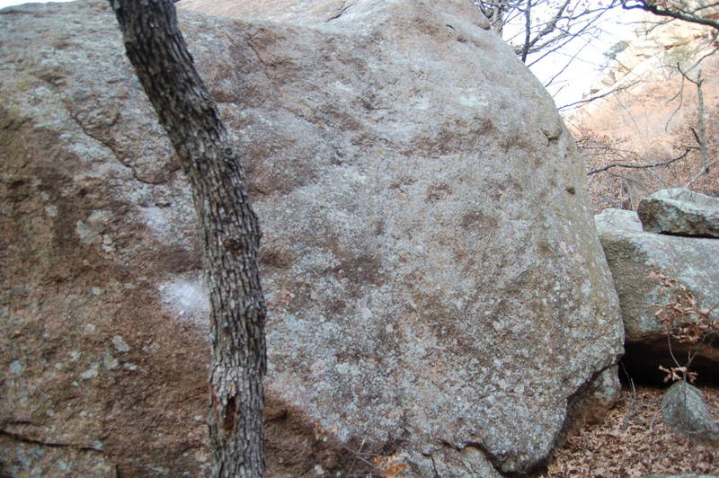 Ticket to my Shitlist goes up the slab just right of the tree blocking the photo