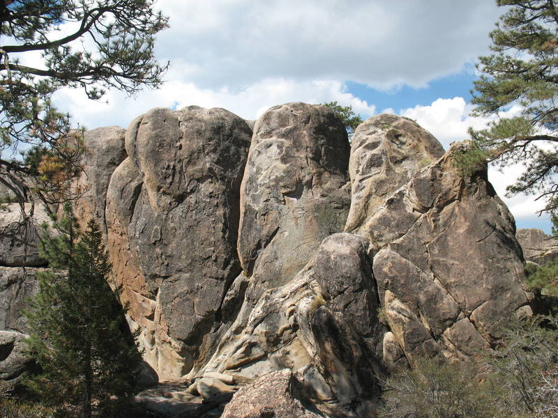 The right side of Lost Orbit's east face.