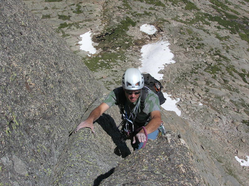 Jim nearing the top.