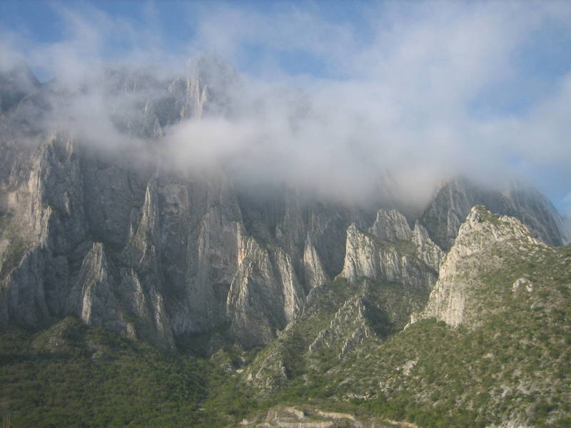 El Potrero in the morning clouds.