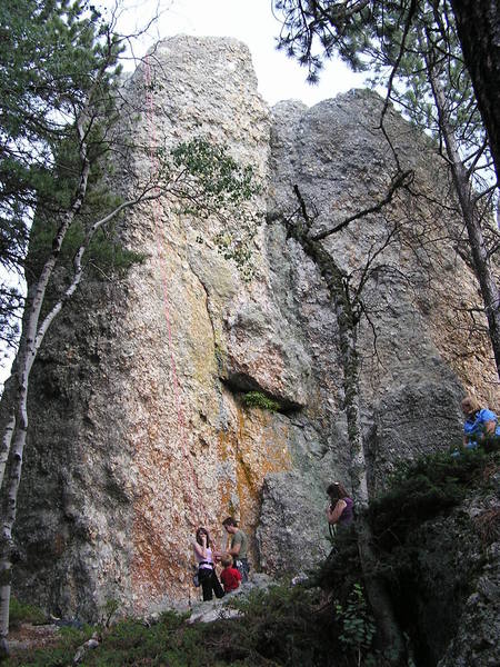 Lunatic is the bolted arete on the left of the photo.