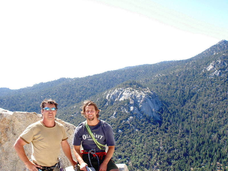 Chris and I atop Angel's Fright. (5.6) Suicide across the valley.
