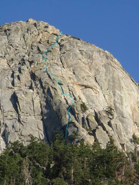 Topo for my first time climbing White Maiden's - 5.3 variation to P3 and 5.7 direct finish