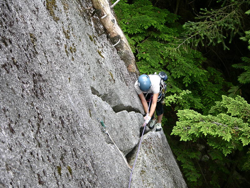 Kari making her way up Fungus the Bogey Man