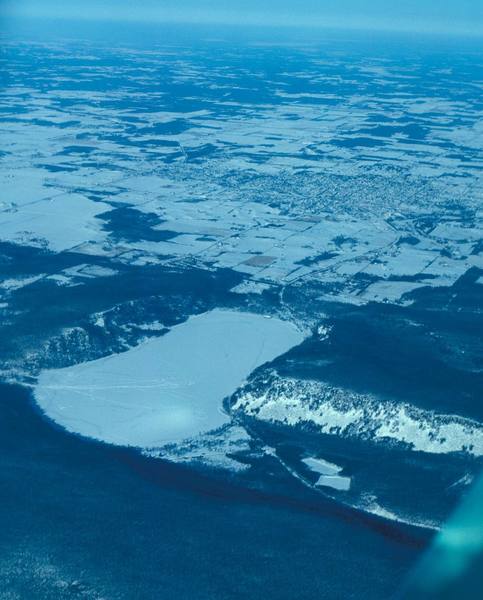 Devil's Lake and area during the Ice age. photo by Dave L.