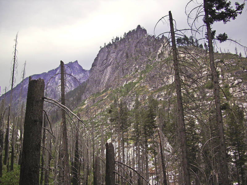 Snow Creek Wall from the trail.