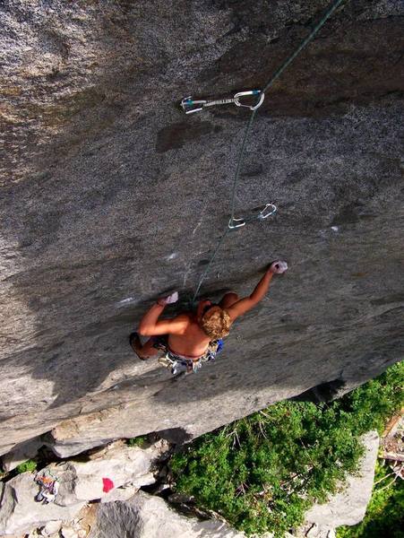 This is Kip following a bolted 5.10d in Leavenworth