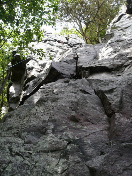 Pork Loin 5.7 <br>
<br>
Climb crack to ledge, finish on face.