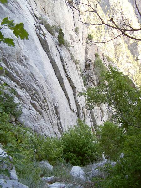 Wheels on Fire, as seen from the the approach to Sinsemilla Crack.