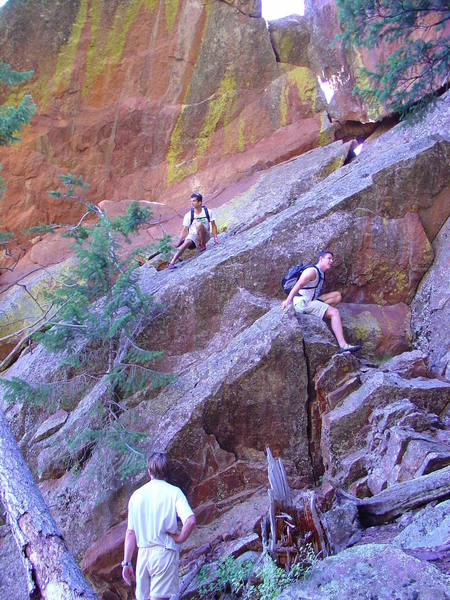 The walk-off descent slab from the Fifth.