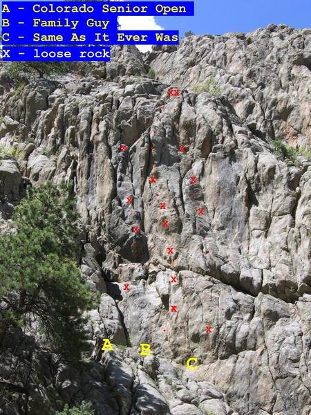 New climbs at Boulder Slips area.