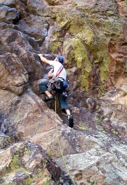 Jacob beginning up the West Arete