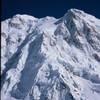 Mt. Hunter from crevasse rescue practice area (AMS Mountain Guide Course 5/00).<br>
<br>
Photo by Paul Huebner