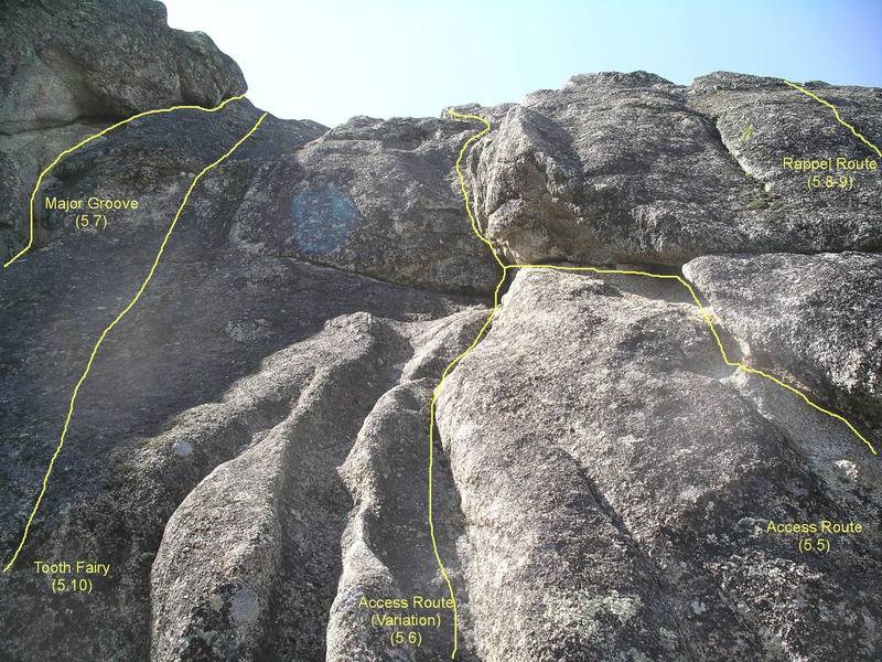 Access Route area on Main Rock.