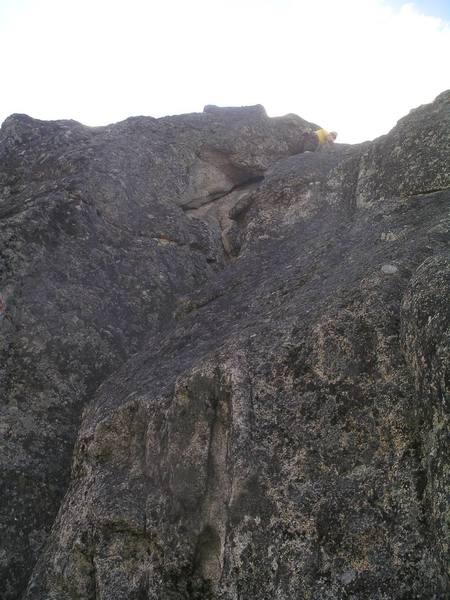 Joel Johnson near the top of Major Groove.
