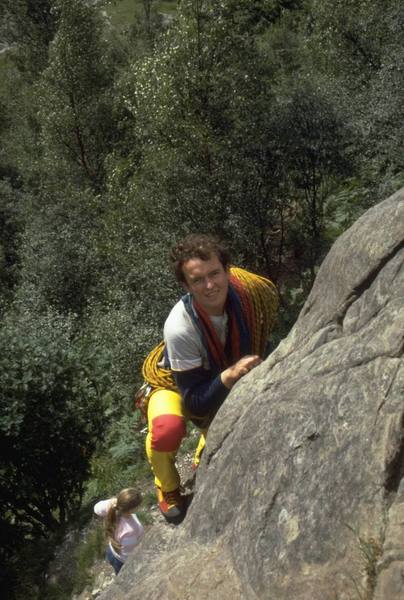 Neil soloing up Pinnacle Ridge.