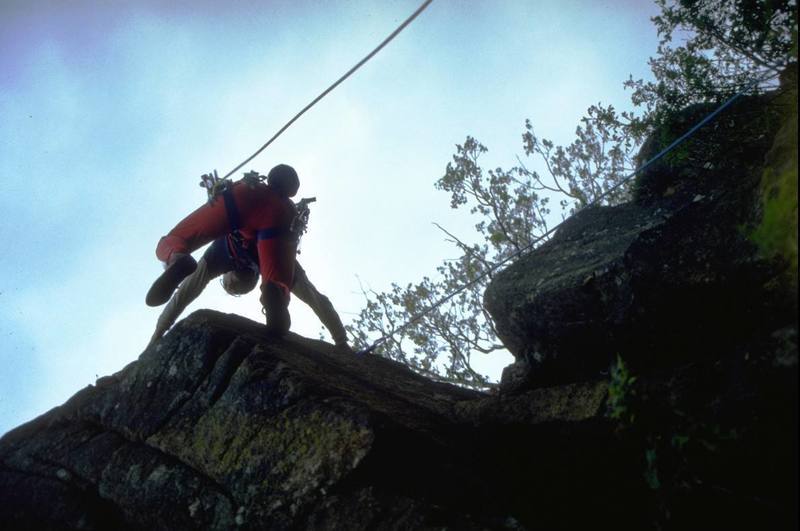 Simon leading Strategies for Survival, E1 5b (5.10a).