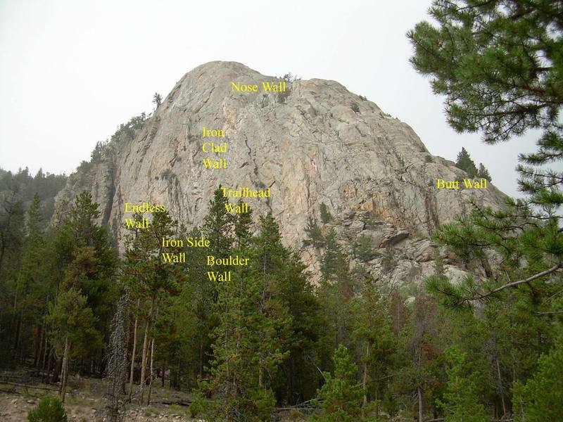 This is an attempt at giving general locations for some of the separate areas of Monitor Rock. Perhaps it may help.