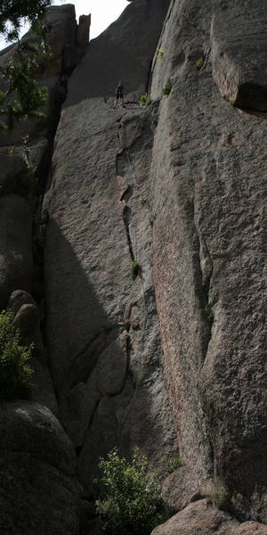 Me at the interesting belay.