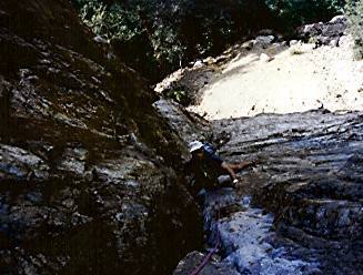 Following the "Cave Route", Cascade Canyon wall, late 80's. Approached from Mt. Baldy Rd.