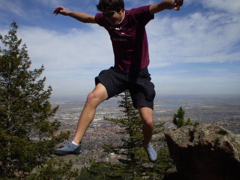 Taking a leap over Boulder.