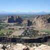 View of Smith Rock State Park from the summit of Brogan Spire.