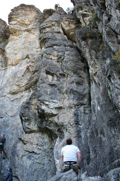 Climbing with the USU class on Community Effort.