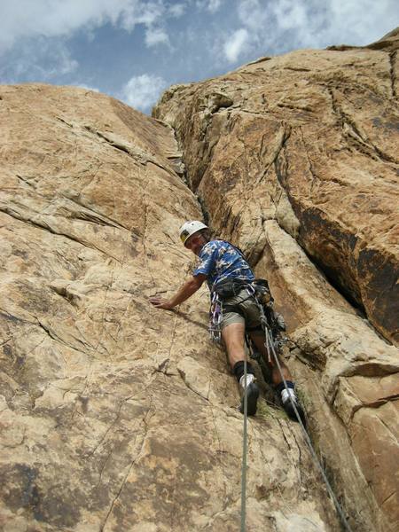 Paul starting the 150' pitch 4