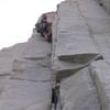 First Ascent of Black Sheep.  Ground up, onsight.  I went back the next day to drill the bolt anchor.