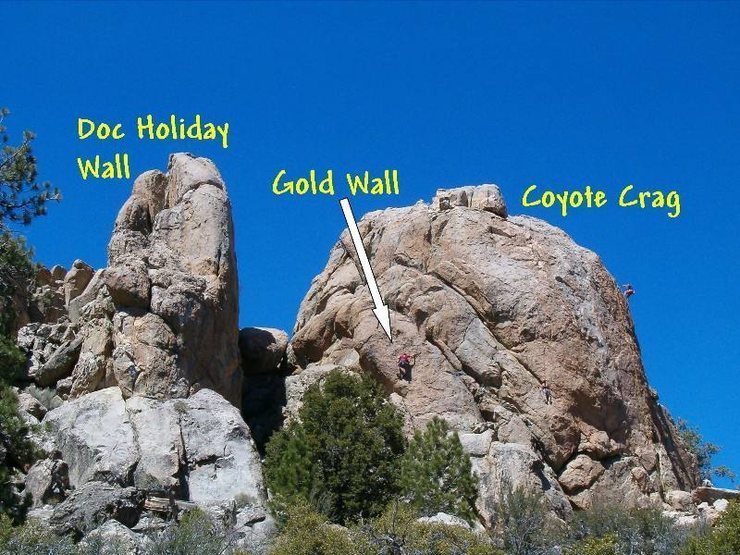 Rock Climbing in Gold Wall, San Bernardino Mountains