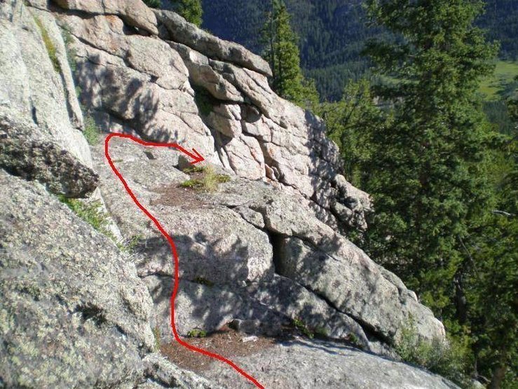 Descent route.