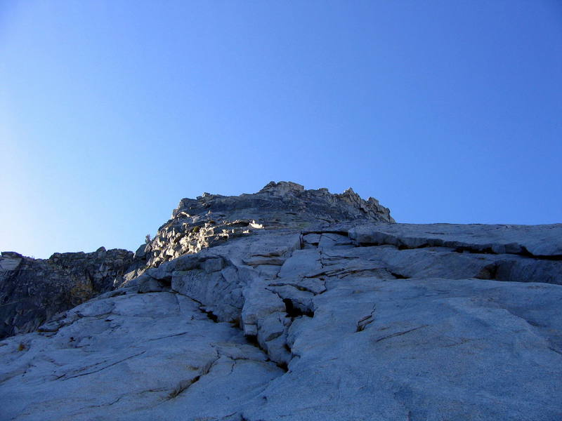 One third up the route.