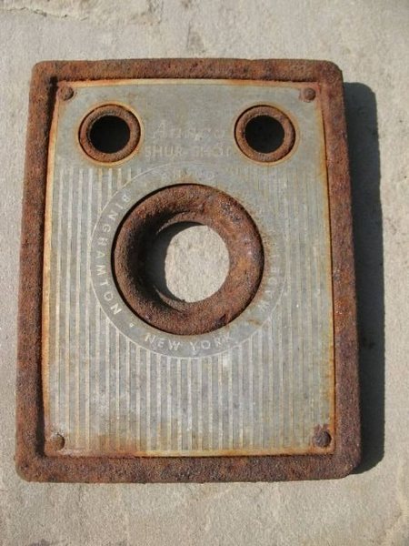 Faceplate of an Ansco Shur-Shot camera (circa 1930's) found at the base of Crystal Crag above Mammoth Lakes, CA