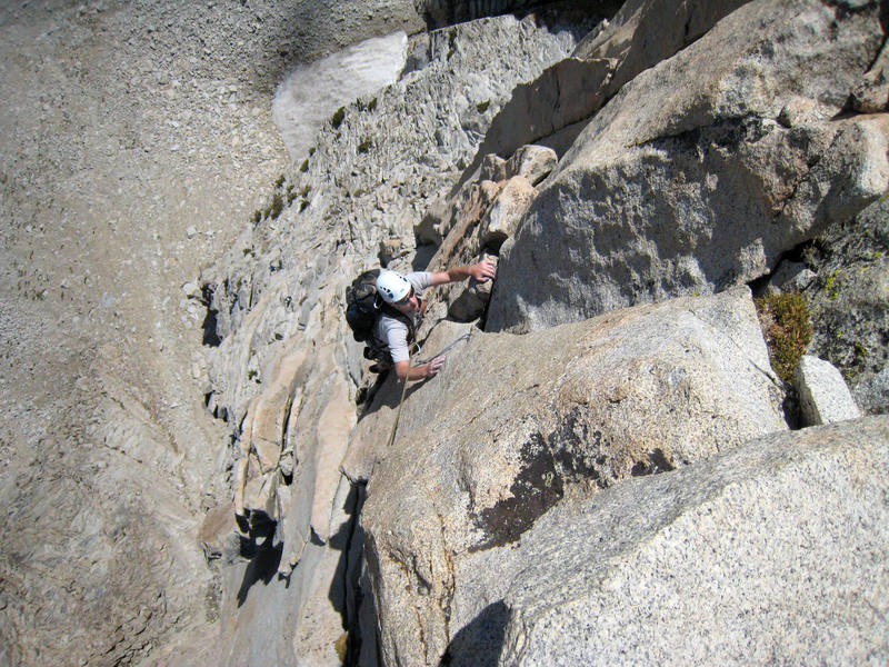 Bill Geist following the upper section of the fourth pitch. Nice exposure!