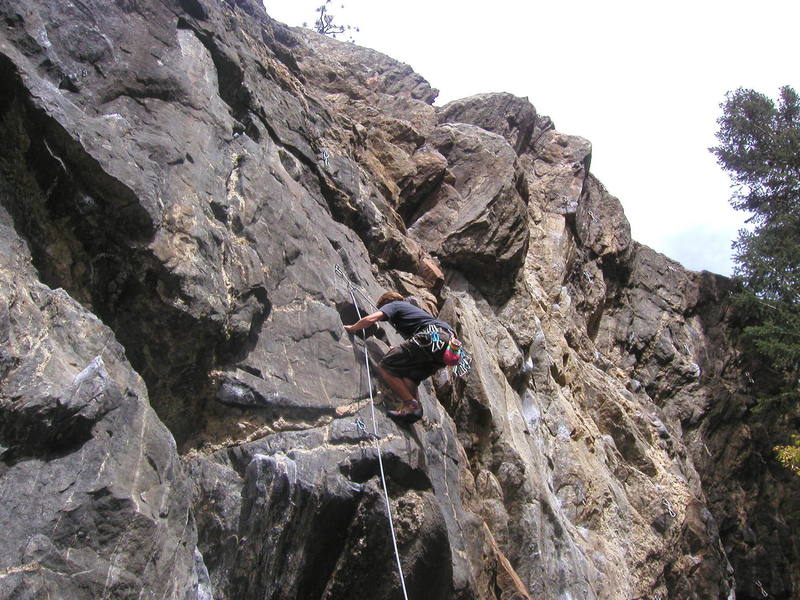 Just past the crux.