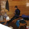 Inside one of the ouray riverside inn cabins. Cozy, but cheap and climber friendly. Bunk beds not shown.
