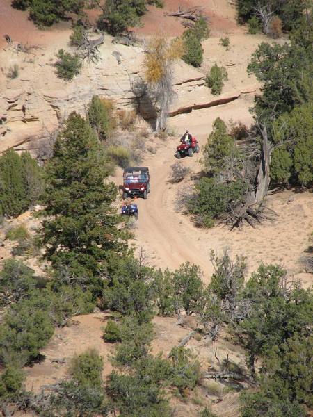 Three of about 30 four wheelers that came by while we were hanging out on the summit of Eagle Rock in Eagle Canyon.