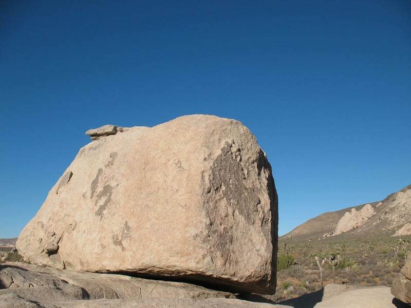 The Maverick Boulder with Saddle Rocks in the distance.