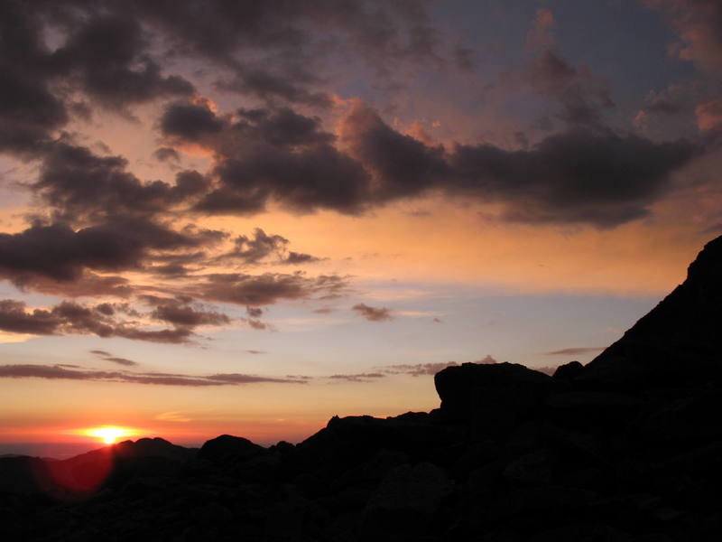 Sunrise near Chasm Lake, Rocky Mountain National Park.