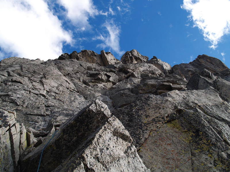 Nice sticky granite. This is looking up the second pitch.