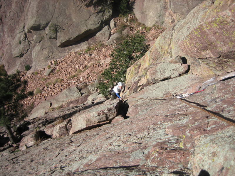 Eric makes his way up P1 of Tigger