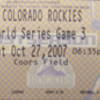 Rockies - Red Sox World Series ticket #1