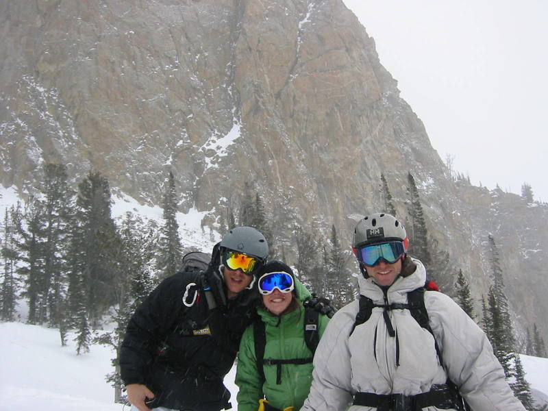 Austin Porzak, Kaylan Fulerton and Beau Burris Location Jackson Hole Backcountry