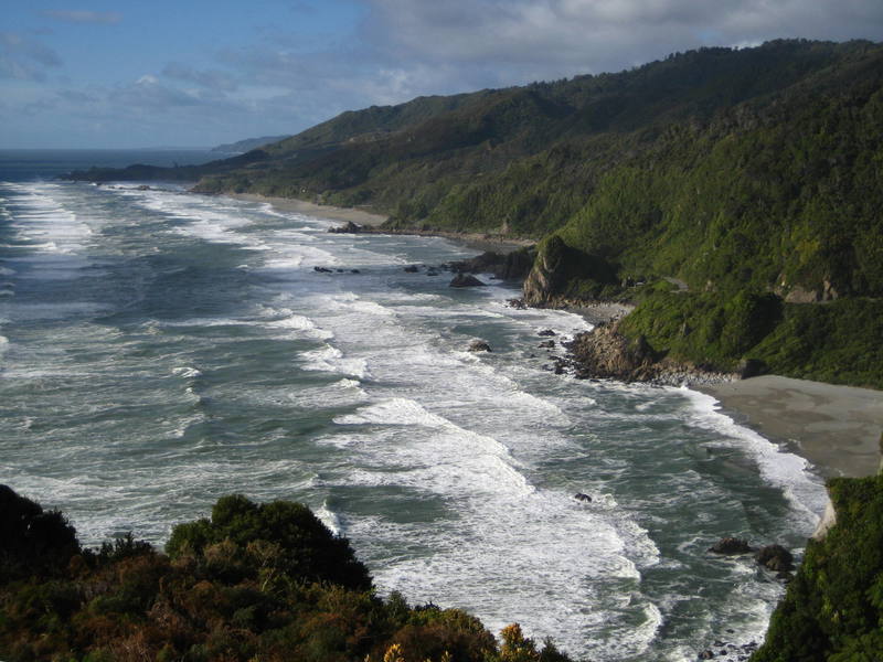 The rugged west coast of the South Island reminds me of the Big Sur Coast in CA, but its covered in rainforest instead of coastal sage scrub.
