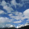 Big sky over the snow-capped peaks of Fiordland National Park on the way to Milford Sound, just south of Queenstown.