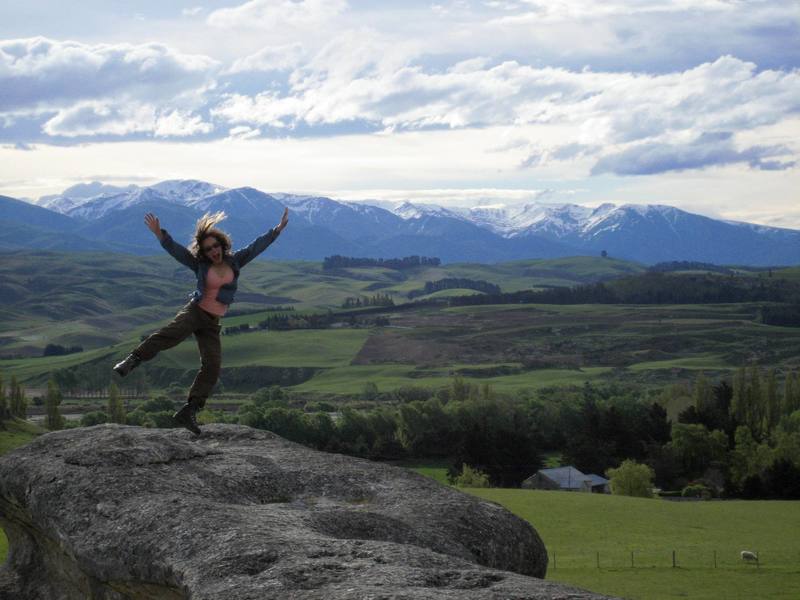 And then, out of nowhere, a huge gust of wind came along and blew Natalie right off her perch at Elephant Rocks...