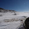 A windy, snow crystal, eyeball sand blasting decent down the Flattop Mountain Trail after climbing Notchtop. Oh Yea!